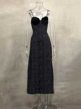 Sexy Spaghetti Strap Polka Dot Print Maxi Dress