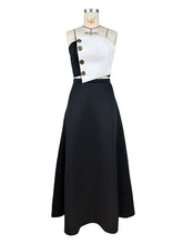 Elegant Contrast Color Tube Top And Long Skirt Sets