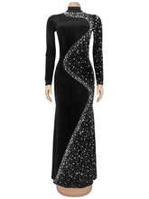 Elegant Rhinestone Embellishment Evening Dress