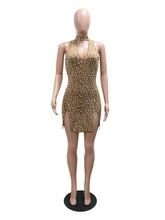 Rhinestone Sheer Mesh Cut-Out Party Mini Dress