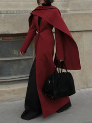 Fashion Patchwork Shawl Trench Coat