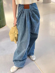 Casual Oversized Draped Jeans