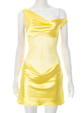 Sexy Sleeveless Sheer Mesh Patchwork Mini Dress