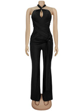 Sexy Hollow Out Backless Halter Regular Jumpsuits