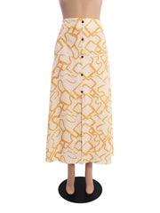 Casual Holidays Print Maxi Skirt