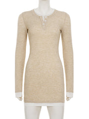 Casual Knit Bodycon Mini Dress