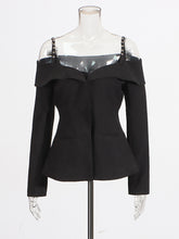 Fashion Off-shoulder Designer Blazer