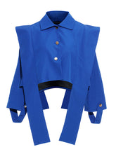 Vintage Casual Loose Ribbon Cropped Coat