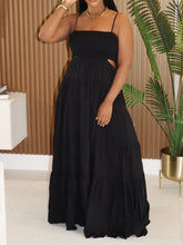 Sexy Cutout Sling Big Swing Maxi Dress