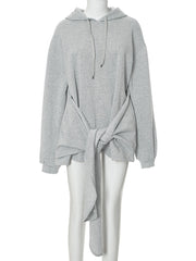 Solid Color Loose Casual Hoodie