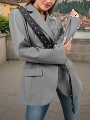 Fashion Belted Push Up Waist Blazer