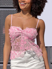 Sexy Sequin Corset Sheer Mesh Tube Top