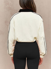 Casual Zipper Sweatshirt Tight Pant Sport Two Piece Set