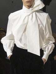 Solid Color Neckerchief Blouse