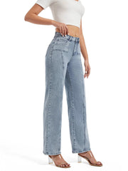 Casual High Waist Wide Leg Jeans