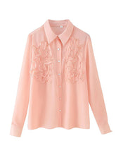 Fashion Lacework Patchwork Button-up Shirt