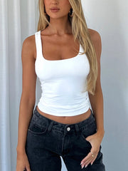 Solid Color Casual Vest Bottoming Shirt