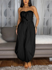 Casual Backless Strapless Jumpsuit