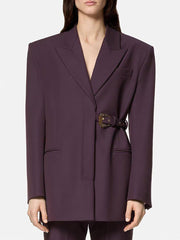 Fashion Irregular Decorative Buckle Blazer