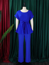 Elegant Bandage Top And Wide Leg Pants Sets