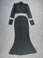 Sexy Rhinestone Hollow out Skirt Party Sets