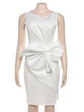 Elegant Sleeveless Bow Slim Party Dress