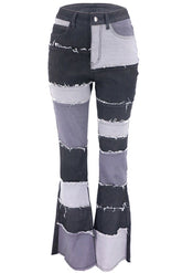 Fahsion Denim Patchwork Trendy Jeans