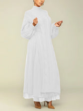 Fashion High Waist Tulle Knitted Dress