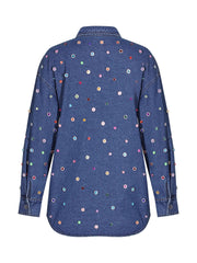 Casual Beading Embellishment Denim Jacket And Jeans Set