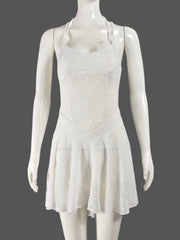 Sexy Slim Fit See through Backless Mini Dress