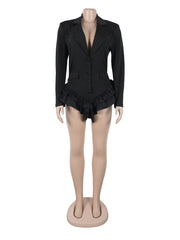 Sexy High Waist Ruffles Romper