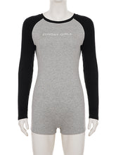 Casual Round Neck Bodysuits Romper