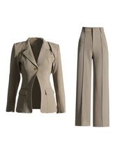 Casual Coat Sleeveless Vest And Pants Three Piece Set