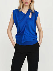 Casual Cross Irregular T-Shirt Top