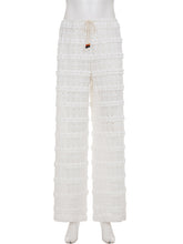 Casual Ruffle Straight Leg Cover Up Pants