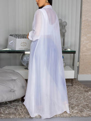 Casual Chiffon Long Shirt Cardigan