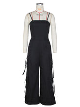 Sexy Multi Pocket Cargo Wide Leg Jumpsuit