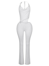 Sexy Hollow Out Halter Regular Jumpsuits