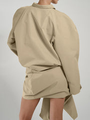 Fashion Loose Shirt And Skirt Two Pieces Set