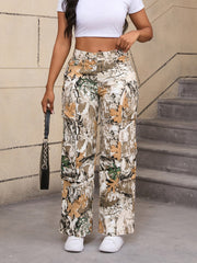 Casual Print Jeans Camo Cargo Pants