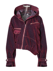 Fashion Asymmetric Hooded Denim Jacket