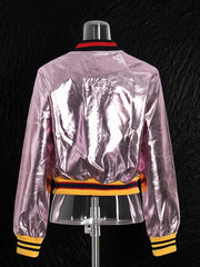 Vintage Floral Embroidery Short Leather Jacket