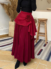 Fashion Solid Spliced Appliques Loose Skirts