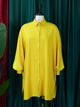 Elegant Bubble Sleeves Loose Shirt Dress