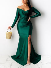 Elegant Off Shoulder Prom Evening Dress