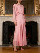 Elegant Ruched High Waist Evening Dress