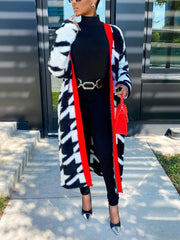 Fashion Houndstooth Cardigan