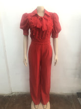 Elegant Lace Patchwork Tied-Neck Jumpsuit