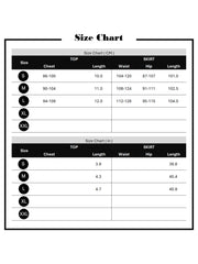 Oyster Metal Decor Strapless Top High Slit Skirt Sets