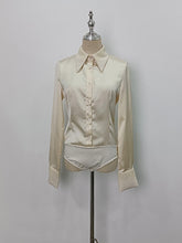 Fashion Loose Rhinestone Shirt Bodysuit